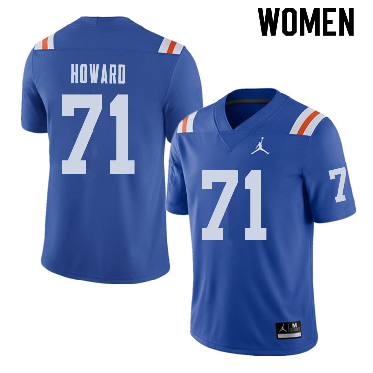 Jordan Brand Women #71 Chris Howard Florida Gators Throwback Alternate College Football Jerseys Sale